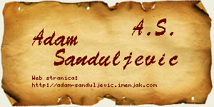 Adam Sanduljević vizit kartica